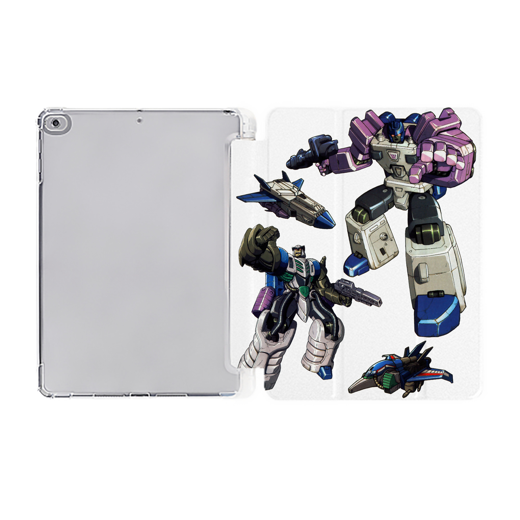 （画像用）  IPad ケース ペン収納付き 三つ折りスタンド PUレザー×シリコン 対応機種9.5/10.5/10.9インチ